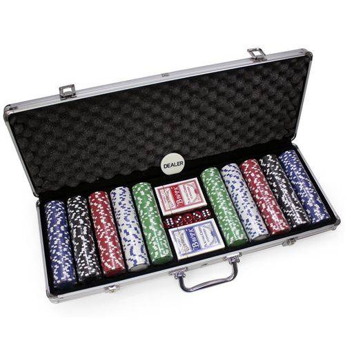 Assistência Técnica, SAC e Garantia do produto Kit Maleta Poker 500 Fichas Oficiais Sem Numeração e Toalha