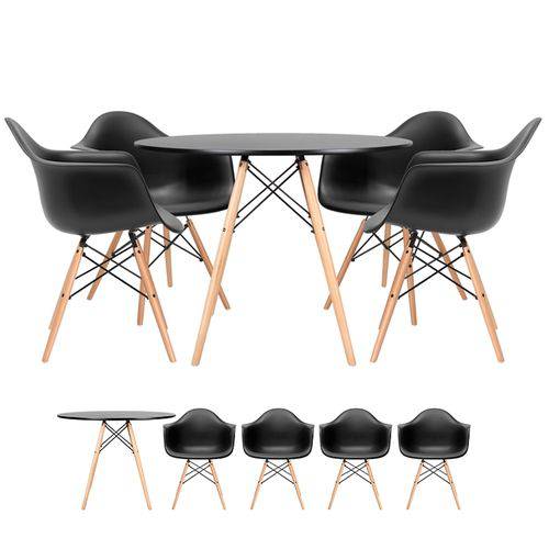 Assistência Técnica, SAC e Garantia do produto KIT - Mesa Eames 100 Cm + 4 Cadeiras Eames DAW - Preto