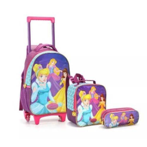 Assistência Técnica, SAC e Garantia do produto Kit Mochila de Rodinha Infantil Princesas Tam. G Seanite