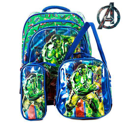 Assistência Técnica, SAC e Garantia do produto Kit Mochila Escolar Infantil 3D Hulk de Costas