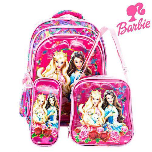 Assistência Técnica, SAC e Garantia do produto Kit Mochila Escolar Infantil de Costas Barbie em a Princesa e a Plebeia