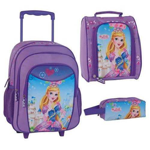 Assistência Técnica, SAC e Garantia do produto Kit Mochila Escolar Lilas de Carrinho My Lovely Princess C/ Lancheira + Estojo - 3 Pcs