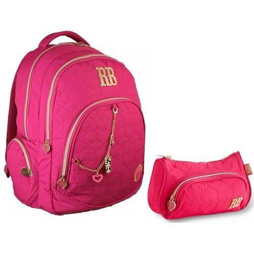 Assistência Técnica, SAC e Garantia do produto Kit Mochila + Estojo Duplo Rebecca Bonbon Rb8176 - Rosa