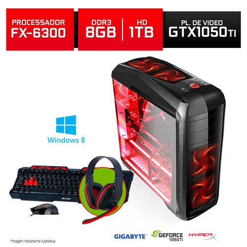 Assistência Técnica, SAC e Garantia do produto Kit PC Gamer Neologic NLI80019 Amd FX6300 8GB (Gtx 1050Ti 4GB) 1TB Windows 8