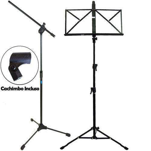 Assistência Técnica, SAC e Garantia do produto Kit Pedestal Microfone Girafa Tps Ask C/ Cachimb + Partitura