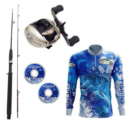 Assistência Técnica, SAC e Garantia do produto Kit Pesca 1 Carretilha Elite 3000 com 1 Vara Ottoni 2 Linhas Monofilamento e 1 Camisa Makis Fishing Proteção UV