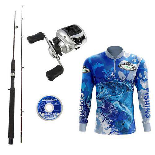 Assistência Técnica, SAC e Garantia do produto Kit Pesca Carretilha Arena com 1 Camisa Makis Fishing 1 Vara Ottoni e 1 Linha Monofilamento 0,30