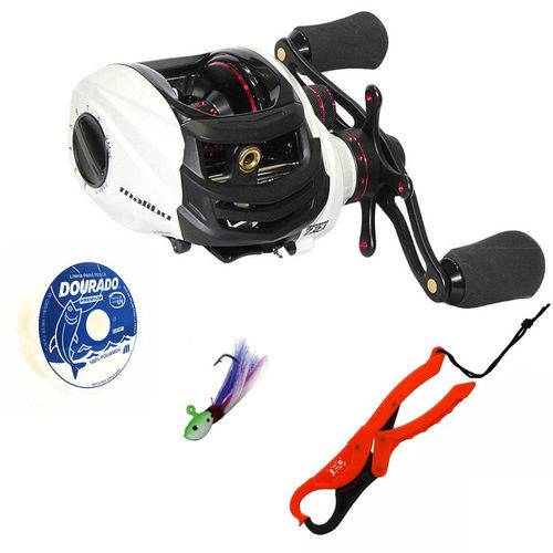 Assistência Técnica, SAC e Garantia do produto Kit Pesca Carretilha Malibu 10000 com ALicate Contenção 1 Isca Jig Ranger 1 Linha Dourado