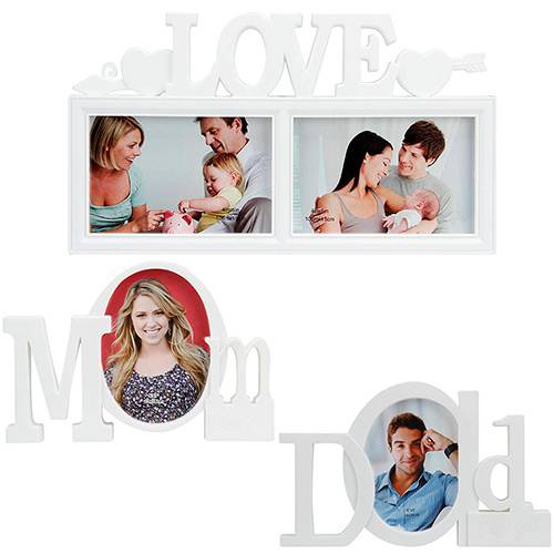 Assistência Técnica, SAC e Garantia do produto Kit Porta Retrato Família Love - At.home
