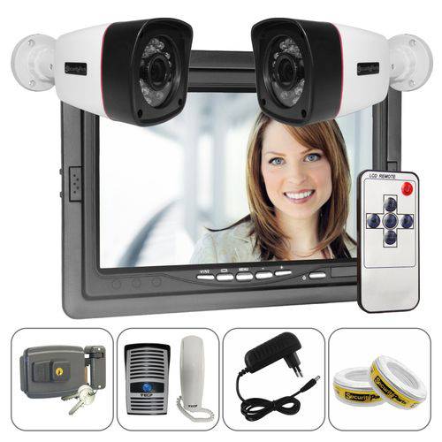 Assistência Técnica, SAC e Garantia do produto Kit Porteiro Eletrônico com Vídeo Monitor de 7 Polegadas com 2 Câmeras e Fechadura