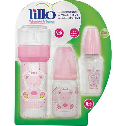 Assistência Técnica, SAC e Garantia do produto Kit Primeiros Passos Rosa com 3 Peças - Lillo