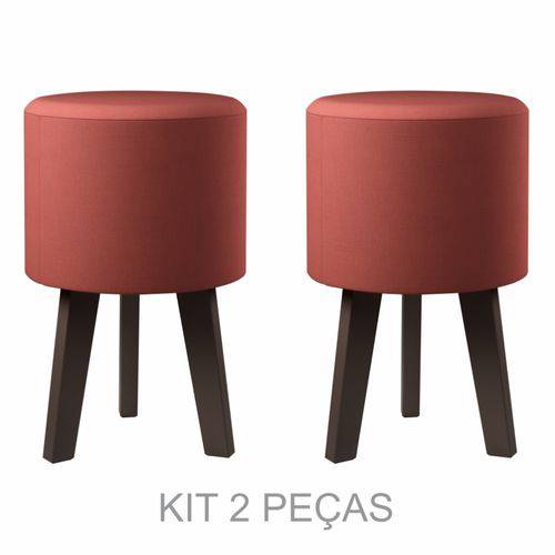 Assistência Técnica, SAC e Garantia do produto Kit 2 Puffs / Banquetas Alegretto - Marron - Ego Estofados