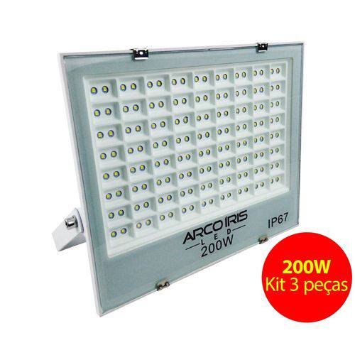Assistência Técnica, SAC e Garantia do produto Kit 3 Refletor Micro LED de 200W Branco Frio