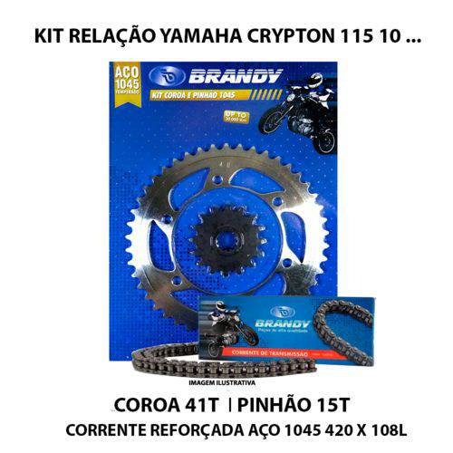Assistência Técnica, SAC e Garantia do produto Kit Relação Brandy Yamaha Crypton 115 10...