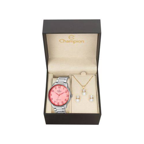 Assistência Técnica, SAC e Garantia do produto Kit Relógio Champion Feminino com Colar e Brincos CN29918R