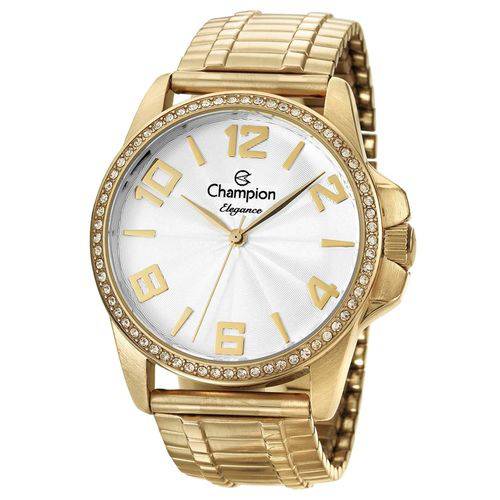 Assistência Técnica, SAC e Garantia do produto Kit Relógio Champion Feminino Dourado Social 5 Atm Cn27821w