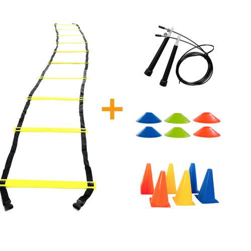 Assistência Técnica, SAC e Garantia do produto Kit Treino Funcional Escada Agilidade Cones e Corda de Pular