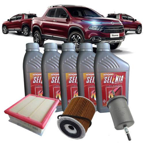 Assistência Técnica, SAC e Garantia do produto Kit Troca de Óleo Selenia K Pure Energy 5w30 e Filtros - Fiat Toro 1.8 16v Flex