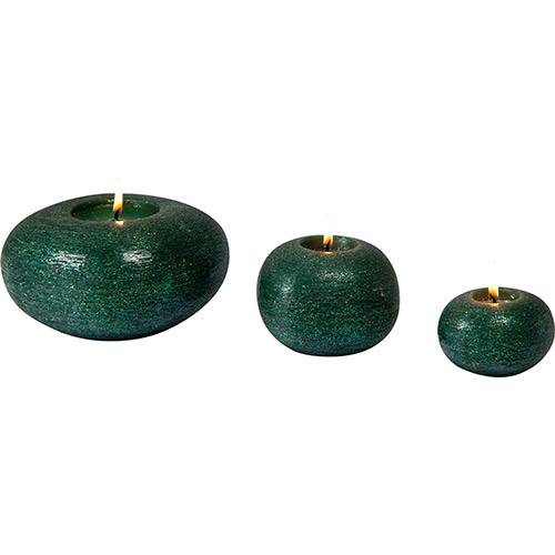 Assistência Técnica, SAC e Garantia do produto Kit Velas Retro, 3 Unidades em 3 Tamanhos Diferentes, Verde - Christmas Traditions