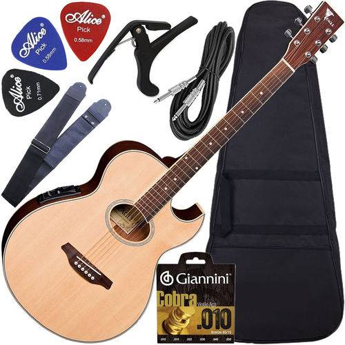 Assistência Técnica, SAC e Garantia do produto Kit Violão Eletroacústico Eagle Gl36 Nt Completo Eq Promix