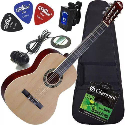 Assistência Técnica, SAC e Garantia do produto Kit Violão Eletroacústico Nylon Ac39 Eq Tagima