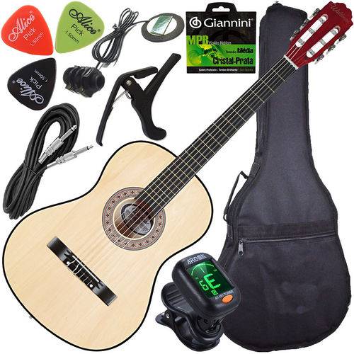 Assistência Técnica, SAC e Garantia do produto Kit Violão Eletroacústico Nylon C/ Acessórios Waldman Eg1