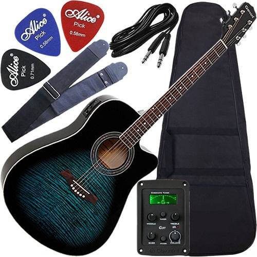 Assistência Técnica, SAC e Garantia do produto Kit Violão Folk Eletroacústico Gf1r Giannini Dbb