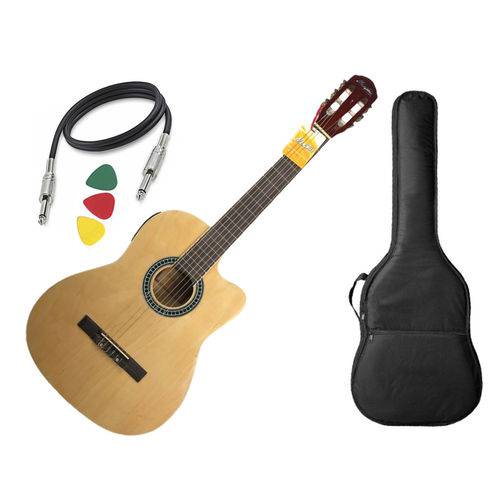 Assistência Técnica, SAC e Garantia do produto Kit Violão Tagima Memphis Ac60 Natural Eletrico Nylon Capa