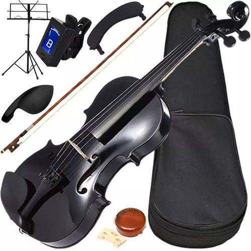 Assistência Técnica, SAC e Garantia do produto Kit Violino 4/4 Preto Completo com Acessórios Ronsani