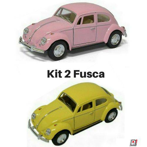Assistência Técnica, SAC e Garantia do produto Kit 2 Volkswagen Fusca Nacional Carro de Coleção Ano 1967 Metal 13 Cm Escala 1/32