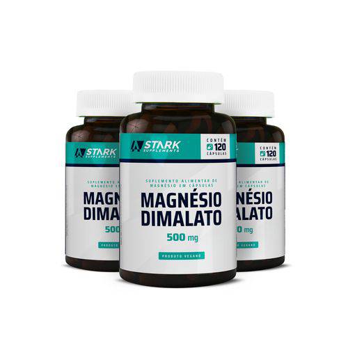 Assistência Técnica, SAC e Garantia do produto Kit 3x Magnésio Dimalato - 120 Cápsulas - Stark Supplements