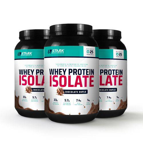 Assistência Técnica, SAC e Garantia do produto Kit 3x Whey Protein Isolate (1 Kg) - Stark Supplements