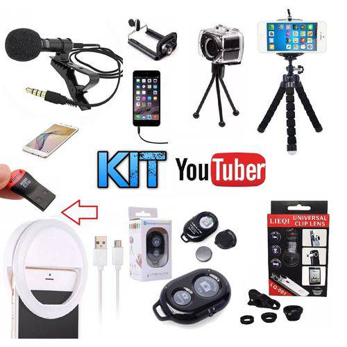 Assistência Técnica, SAC e Garantia do produto Kit Youtuber Microfone de Lapela para Celular + Mini Tripé Flexível + Kit Lentes Olho de Peixe