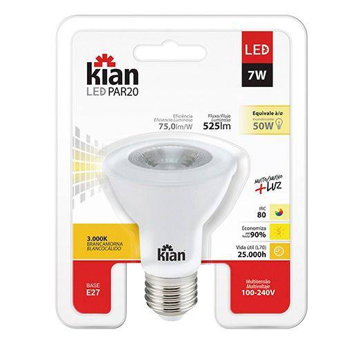 Assistência Técnica, SAC e Garantia do produto Lâmpada Led Classic Par20 Kian 7W Luz Branca Quente 3000K