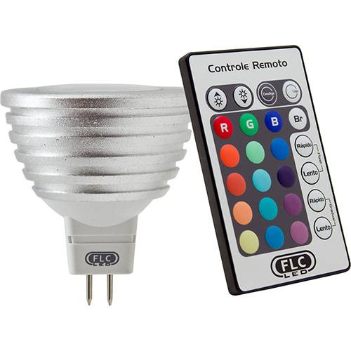 Assistência Técnica, SAC e Garantia do produto Lâmpada Led Rgb Mr16 FLC com Controle