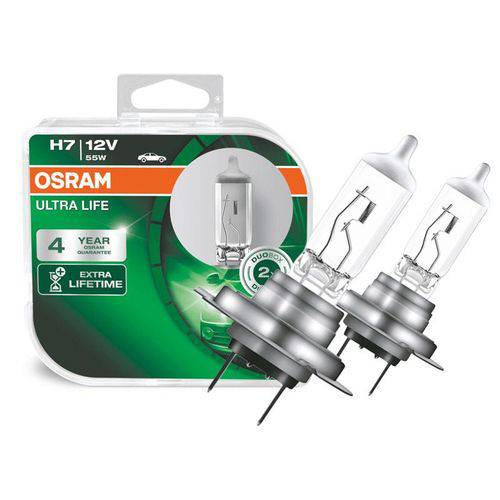 Assistência Técnica, SAC e Garantia do produto Lâmpada Osram Ultra Life H7 Amarela Par 3200K 55W - Dura 4x Mais