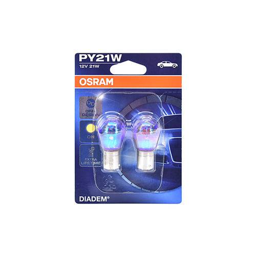 Assistência Técnica, SAC e Garantia do produto Lâmpada PY21W Diadem Osram 7507LDA 12v 21w 1 Polo Prata com Base BAU15S