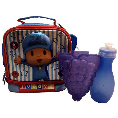 Assistência Técnica, SAC e Garantia do produto Lancheira Escolar Térmica Infantil Pocoyo 3d - Azul e Vermelho - Santino