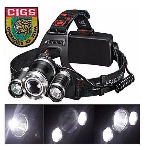 Assistência Técnica, SAC e Garantia do produto Lanterna Farol de Cabeça Bike 3 Led Cree T6 Zoom Recarregável