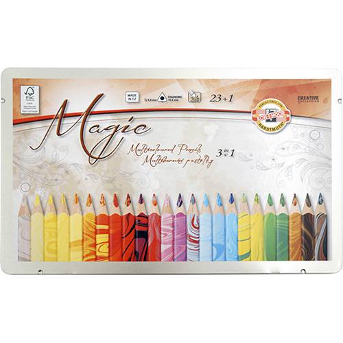 Assistência Técnica, SAC e Garantia do produto Lápis de Cor Multicolorido Estojo Magic 24 Cores - Koh-I-Noor