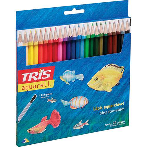 Assistência Técnica, SAC e Garantia do produto Lápis de Cor Tris Aquarell + Pincel - 24 Cores