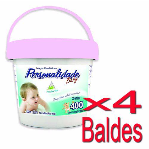 Assistência Técnica, SAC e Garantia do produto Lenço Umedecido Personalidade Balde Rosa 400 Unidades - 4 Baldes