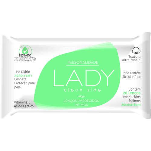 Assistência Técnica, SAC e Garantia do produto Lenços Íntimos Personalidade Lady Clean Side - 20 Unidades