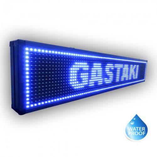 Assistência Técnica, SAC e Garantia do produto Letreiro Digital LED AZUL Luminoso Alto Brilho 20x100cm OUTDOOR Prova D'água