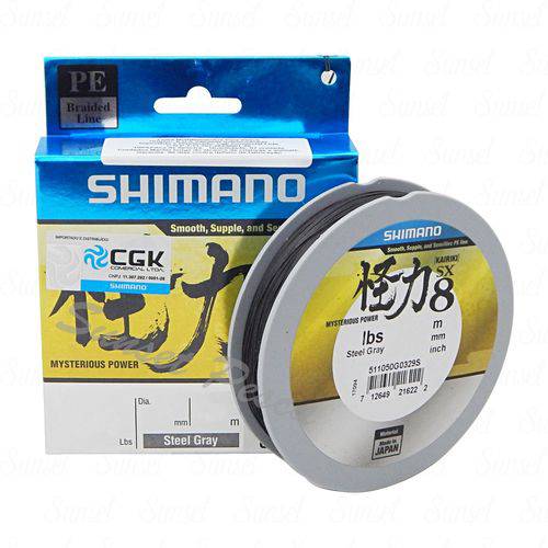 Assistência Técnica, SAC e Garantia do produto Linha Shimano Multifilamento Kairiki 8 Fios Cinza (0,25mm - 30lb) 150m