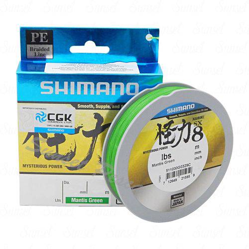 Assistência Técnica, SAC e Garantia do produto Linha Shimano Multifilamento Kairiki 8 Fios Verde (0,33mm - 50lb) 150m