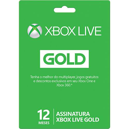 Assistência Técnica, SAC e Garantia do produto Live Card Microsoft Gold 12 Meses para Xbox 360 e Xbox One