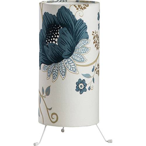 Assistência Técnica, SAC e Garantia do produto Luminária de Mesa Pé Virado Floral Azul - Ls Ilumina