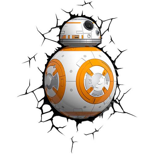 Assistência Técnica, SAC e Garantia do produto Luminária de Parede Star Wars BB-8 Branco - 3D LIGHT FX