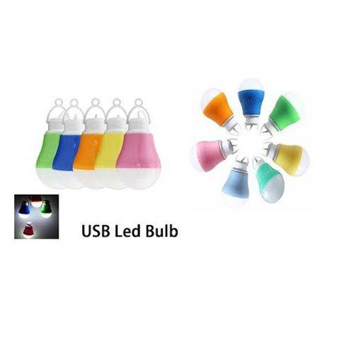Assistência Técnica, SAC e Garantia do produto Luminária Usb Led para Notbook PC Rosa Lâmpada Bulbo 5w Branco Frio - Arco Íris Led